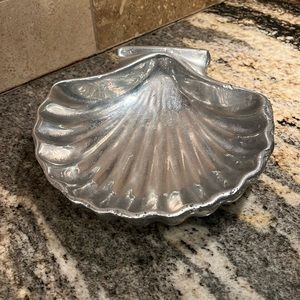 JAPAN Pewter Shell Oven Proof Dish